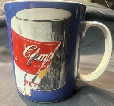 Campbell's Soup Can Blue Mug Andy Warhol Style Collectible Advertising