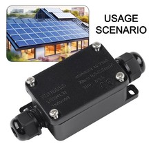 Black Waterproof Junction Box for Outdoor Lighting Fixture Installation