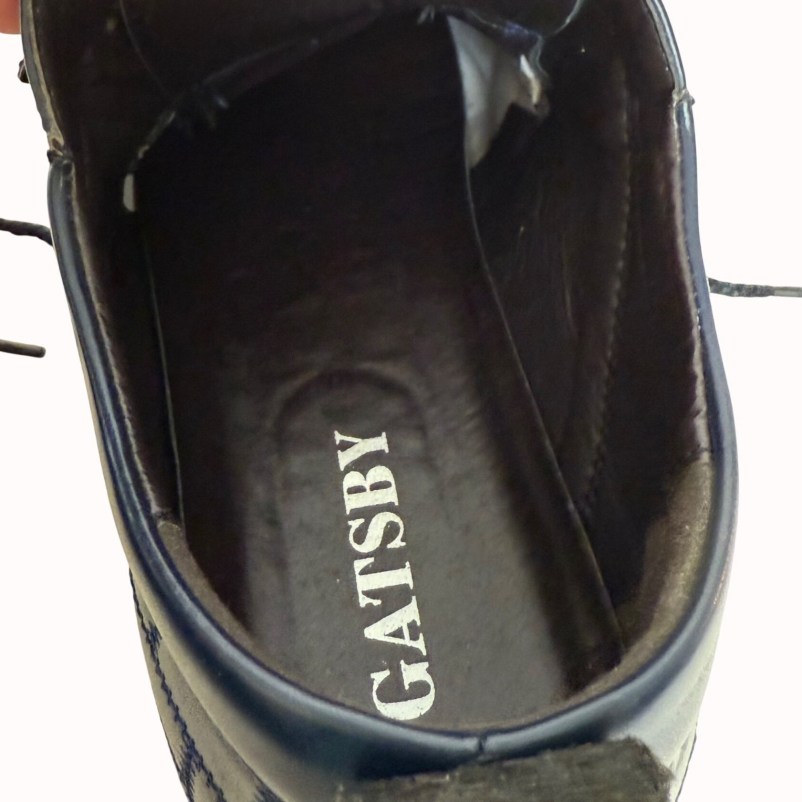 Gatsby Oxford Derby Shoes Size 8.5 Navy Blue Business Casual Shoes Retro Hipster