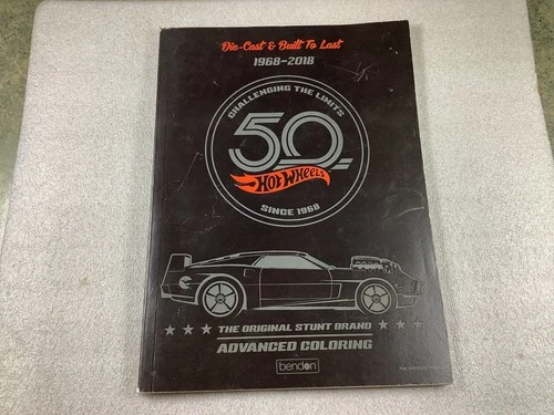 Vintage Hot Wheels Original Stunt Brand Advanced Coloring Book 50th Anniversary