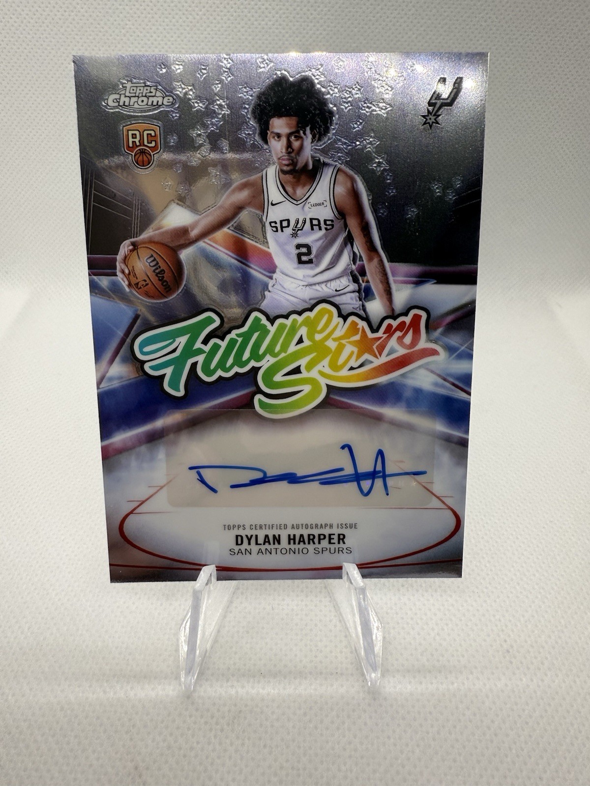 Dylan Harper Auto 2025-26 Topps Chrome RC Future Stars #FS-DH Spurs