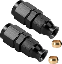 AN6 to 1/4 Inch Compression Hardline Fitting Adapter 2pcs Fuel Line System