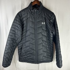 Under Armour Men's Full Zip Quilted Lightweight Puffer Jacket Black Medium