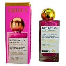 TRULY Birthday Sex Luxury Body Oil NEW Pink Beauty Moisturizer Shimmer Glitter