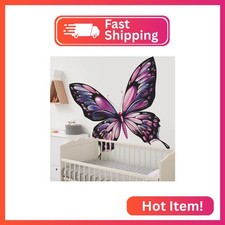 Piduckg Large Colorful Butterfly Wall Decals for Kids Bedroom Pink  Purple Butt