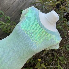 River Island Full Sequinned Sequin Mermaid Mini Dress UK 8 Christmas Party NYE