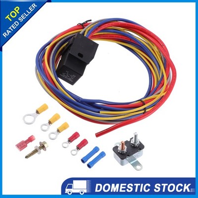 Elektrische Kraftstoffpumpe Relais Kit 30A 12V 1 Set Lange Drähte Universal