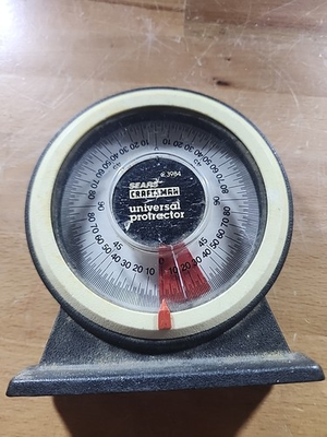 #ad Vintage Sears Craftsman Magnetic Universal Protractor #3984 VTG $10.00