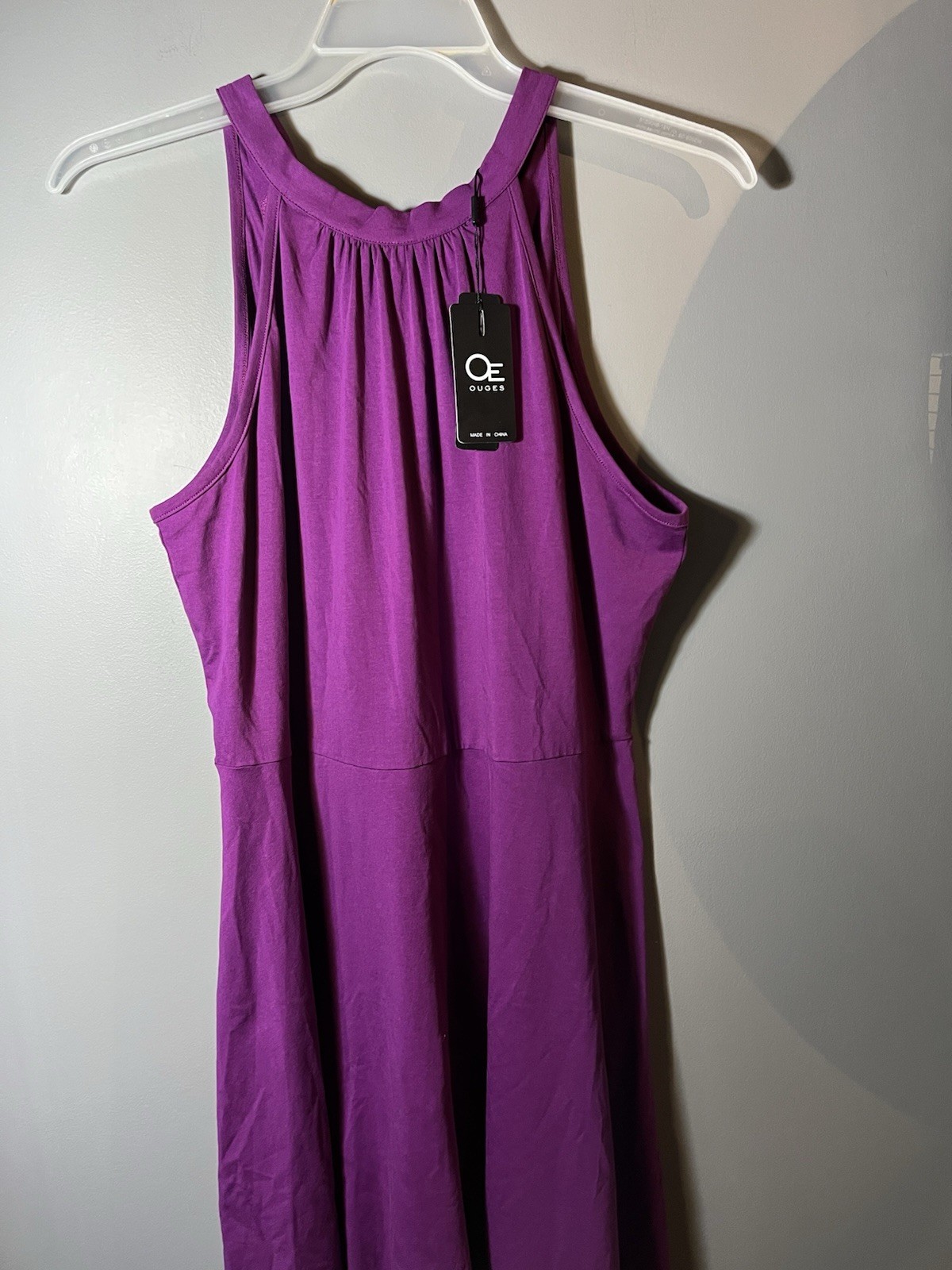 Ouges Purple Dress Tie Around Neck Sleeveless Dre… - image 1