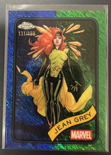 2025 Topps Chrome Marvel Blue and Green Shimmer Refractor Jean Grey #94 /199