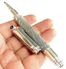 925 Sterling Silver Ballpoint Pen Garnet Handmade Artisan Gift Pen