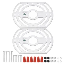 4" Light Fixture Mounting Bracket 2 Set Round Ceiling Light Plate Steel Crossbar