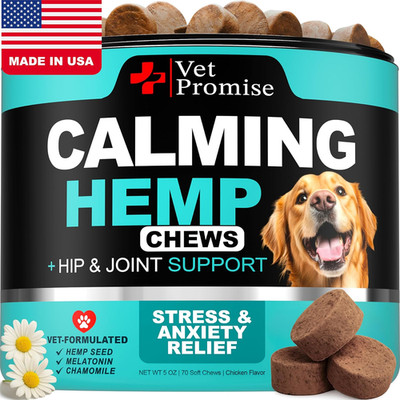 Advanced Calming Chews for Dogs - Hemp Dog Calming Chews - Anxiety Relief with M