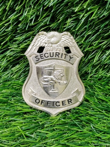 SECURITY OFFICER Guard Badge w/ Eagle, Obsolete, Vintage