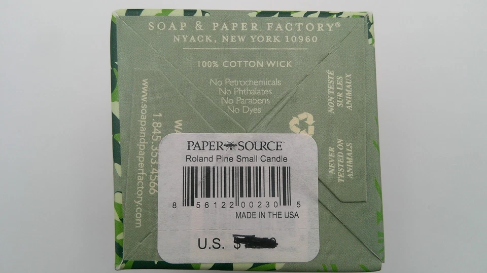 Soap&Factory Roland Pine Soy Votive Candle Siberian Fir Cilantro Christmas 2.4oz - Image 3 of 3