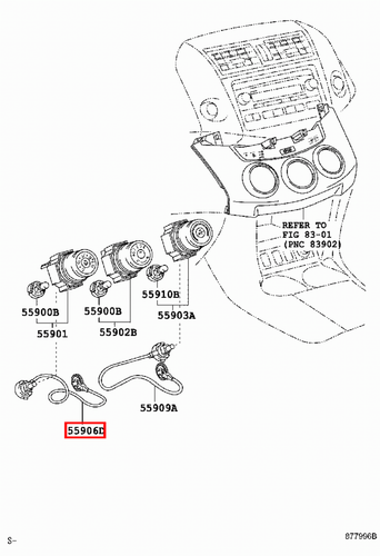 Genuine Hilux KUN25 KUN16 KUN15 KUN10 GGN25 Dash Heater Direction Control Cable - Picture 10 of 20