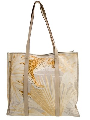Salvatore Ferragamo Leopard Jungle Safari Tropical Printed Nylon