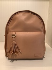 Skip Hop Backpack Diaper Bag Tan Faux Leather