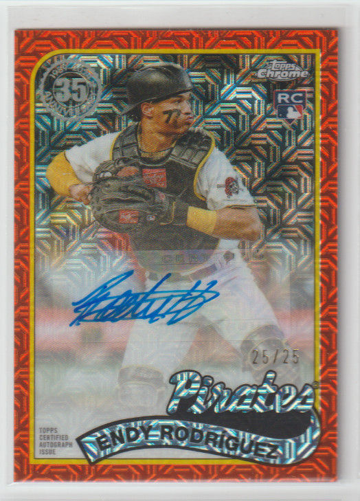 2024 Topps Series 2 ENDY RODRIGUEZ 1989 Chrome Silver Pack Orange AUTO 25/25
