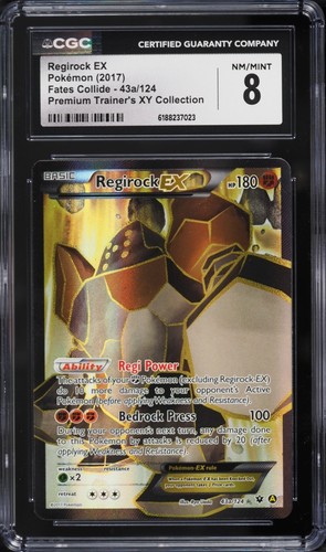 CGC 8 Regirock EX Full Art Premium Trainer XY Collection Promo 2017 Pokemon #43a