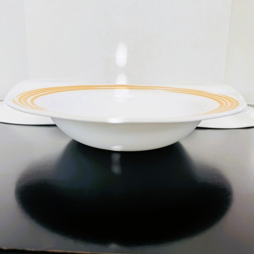 3X Corelle Brushed Strokes of Color Yellow 10 3/4 Inch Rim Pasta Bowls UNUSED - Picture 10 of 10
