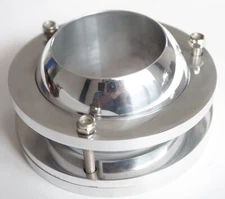 2" Polished Aluminum Swivel Base Steering Column Floor Mount street rod gm chevy