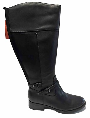 Easy Spirit Womens Leigh Leather Wide Calf Tall Knee-High Boots