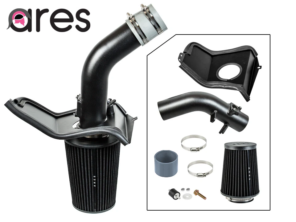 BLACK ARES GK Cold Air Intake +Heat Shield For Subaru 08-14 WRX/STi 2.5L  Turbo | eBay