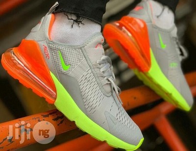 nike air max 270 grey volt orange