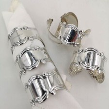Set aus 6 Vintage-Serviettenringen aus 830er Silber aus Finnland