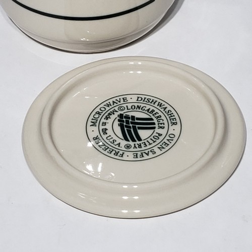 Longaberger Holly Woven Traditions Mug 12 oz Coaster Warming Lid Discontinued - Picture 8 of 11