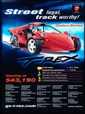 2003 T-Rex 3-wheeler Original Advertisement Print Art Car Ad J997A | eBay