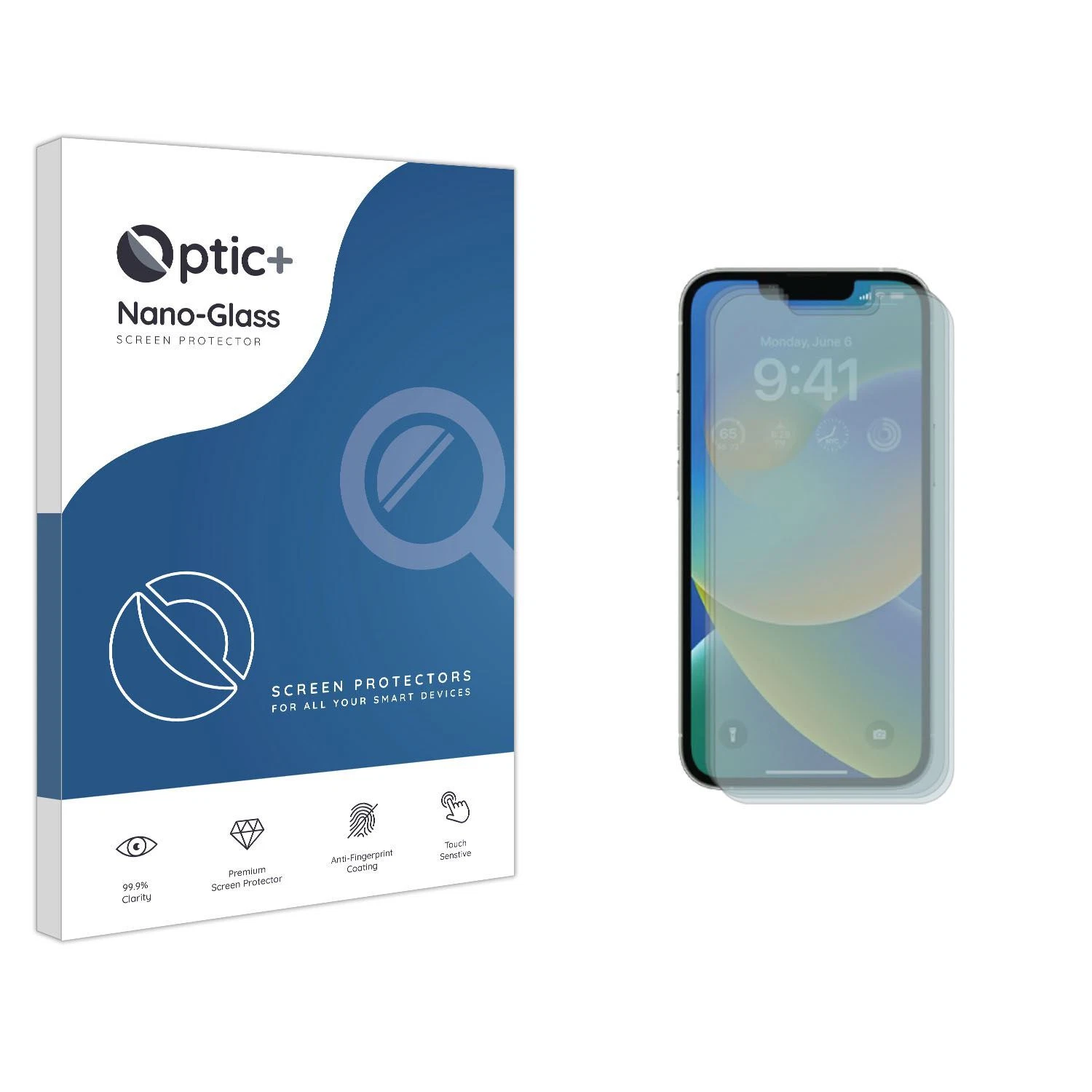 3pk Optic+ Nano Glass Screen Protector for Apple iPhone 14