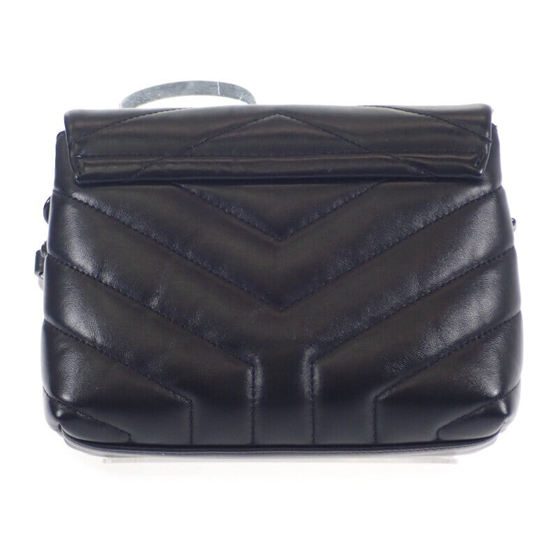 Borsa giocattolo Saint Laurent Lulu borsa a tracolla pelle di vitello nero opaco donna TGIS