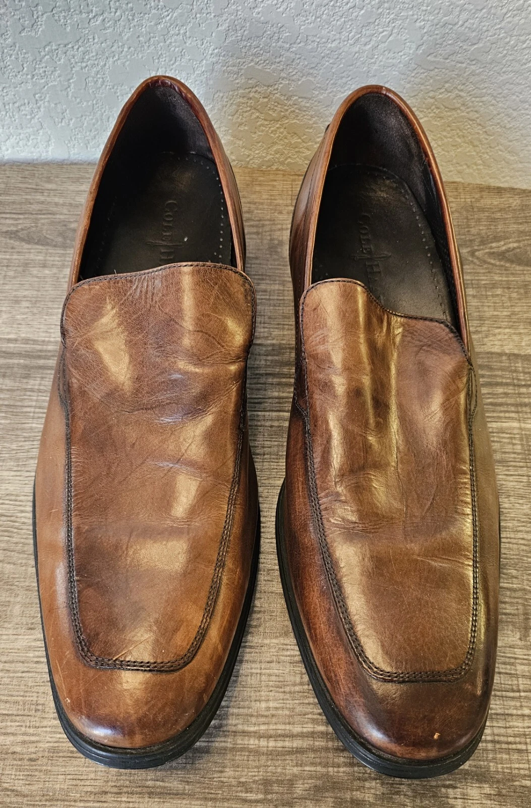 NIKE Mocassini slip on uomo Cole Haan Air in pelle marrone C09165 taglia 12