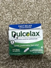 Dulcolax Bisacodyl USP 10mg Medicated Laxative Suppositories Gentle Relief