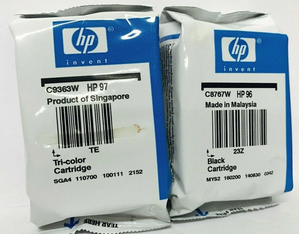Combo de cartuchos de tinta originales HP 96 97 para impresora HP6548 6620-OEM-2020-2023 Foto 4 de 4