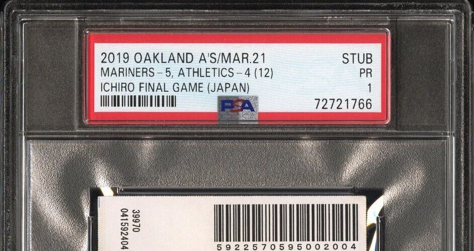 Ichiro Suzuki Final MLB Game Ticket Stub PSA Japan Opening Series 3/21/2019 - Image 2 of 3