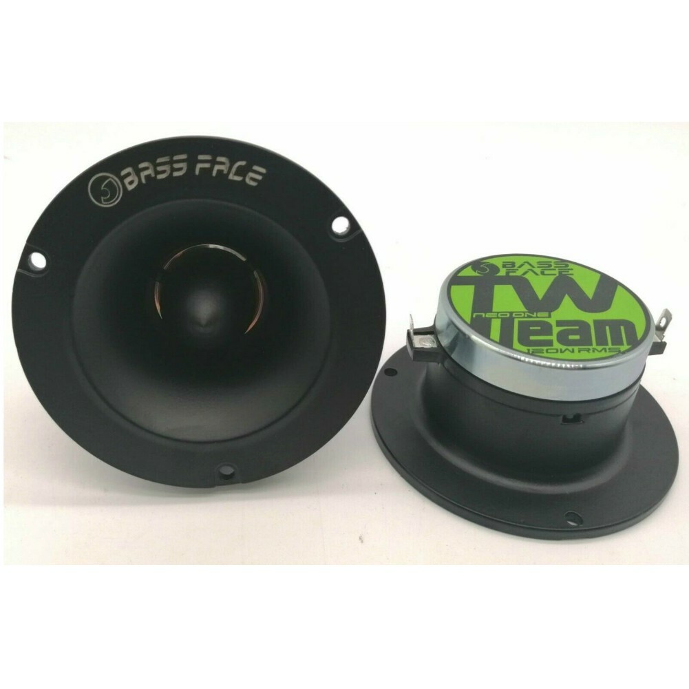 Tweeter BASS FACE TEAMTWINEO ONE – Coppia Da 120W RMS, 8 Ohm, 106 DB, Membrana In Titanio E Magnete Al Neodimio, Per Auto Audio