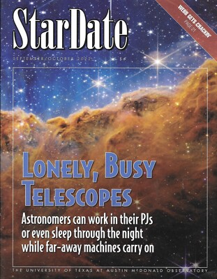 Star Date Sept Oct 2022 McDonald Observatory James Webb Space Telescope Robots S