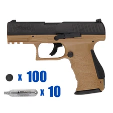 T4E .43 CAL HOTEL PAINTBALL PISTOL PACKAGE KIT - WALTHER PPQ M2 LE - FDE