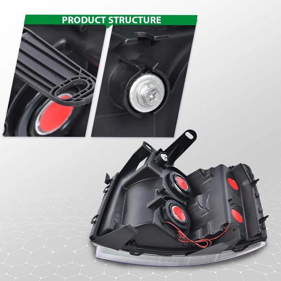 Fit for 2007-2013 Chevy Silverado 1500 2500 LED DRL Tube Headlights Black - Image 4 of 4