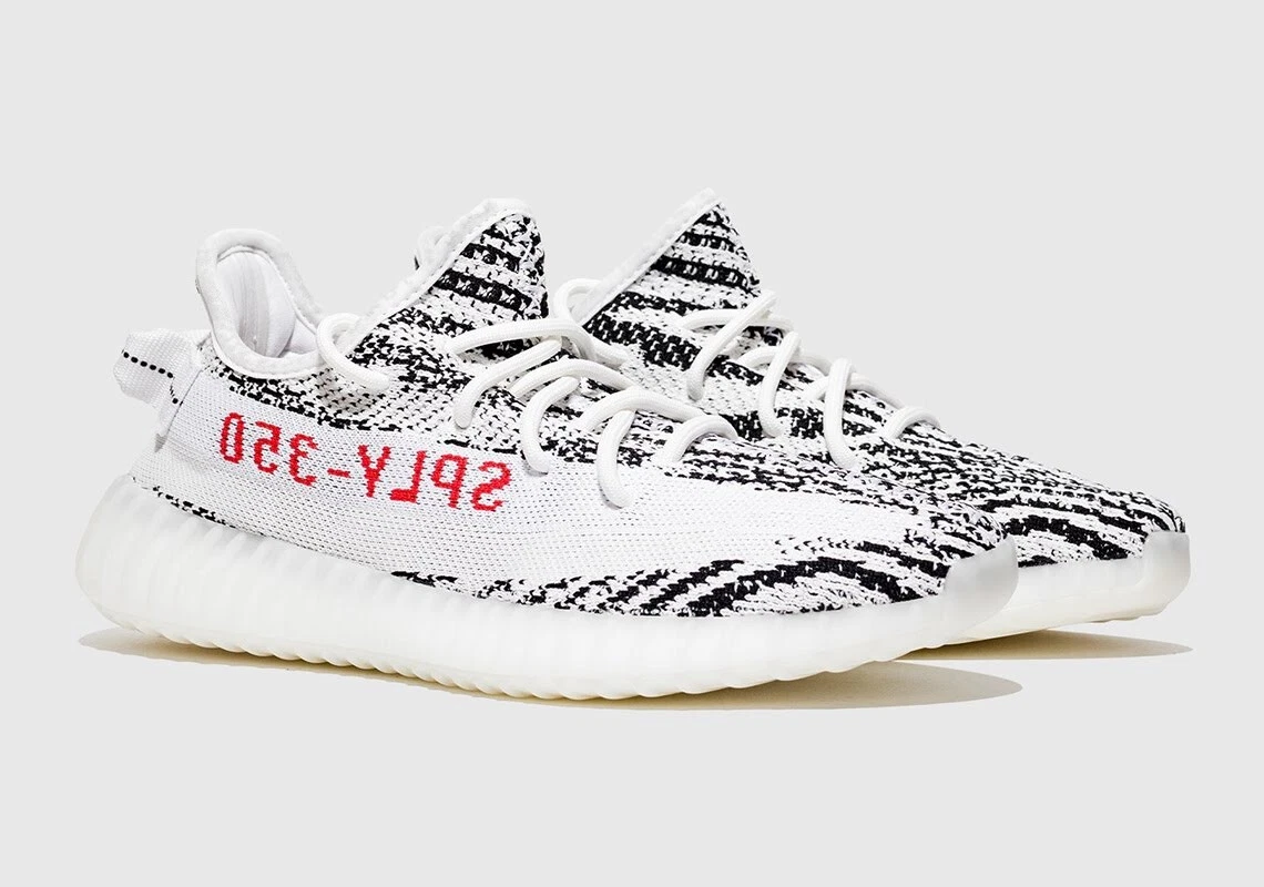 NEW adidas Yeezy Boost 350 V2 Zebra Black White (Size 7.5, 12.5