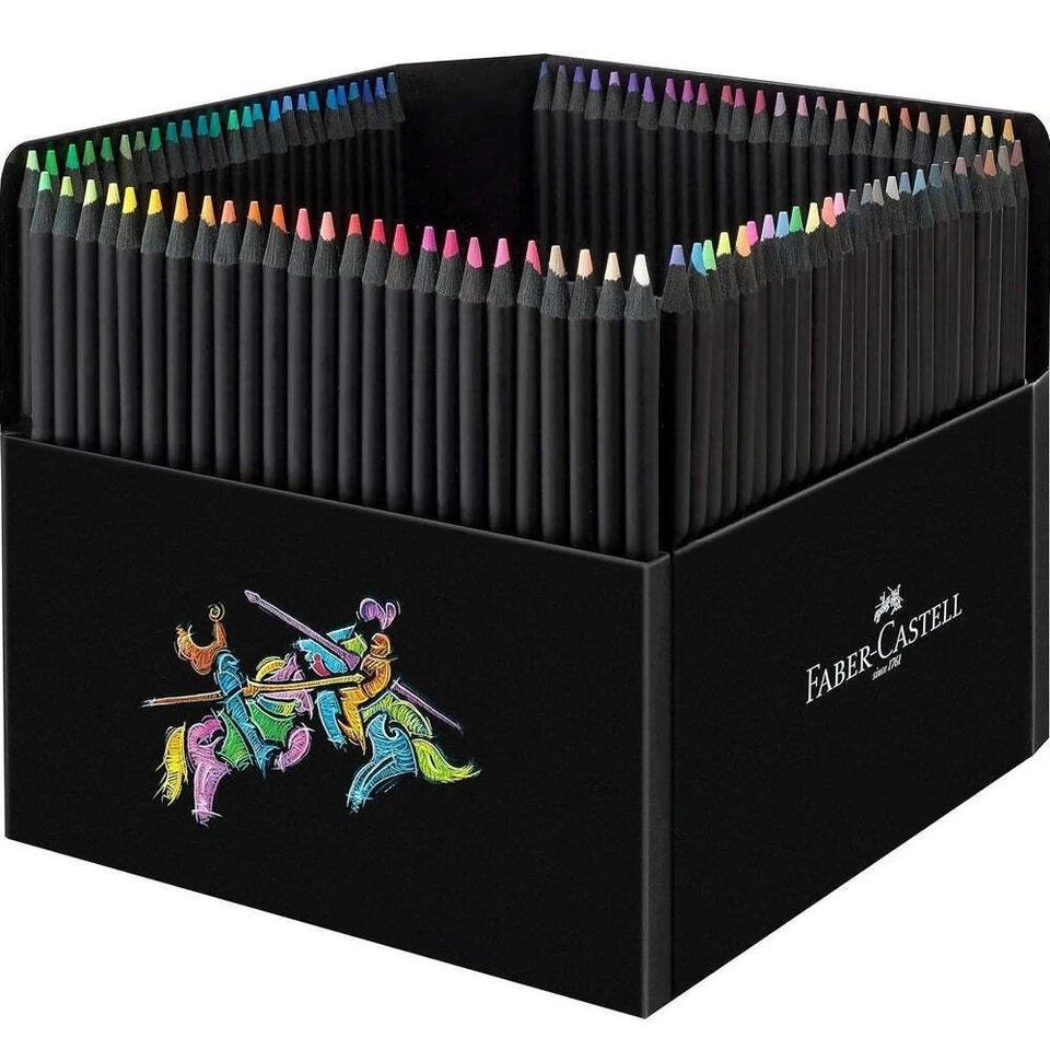 NEW Faber-Castell Black Edition Colour Pencils 100 Pack with Pencil Holder
