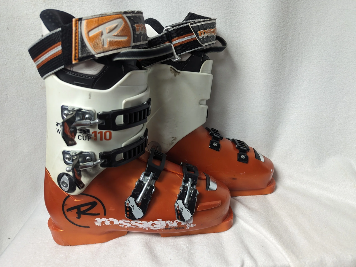 Rossignol World Cup 110 Ski Boots Size 25.5 Color Orange Condition