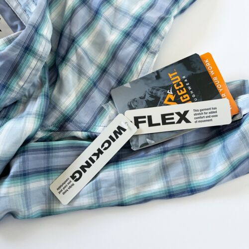 Ridgecut Shirt Womens Medium Blue Plaid Popover Pockets Roll Tab Sleeves Casual - Picture 19 of 22