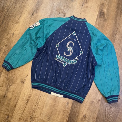 Seattle Mariners Jacket Mirage Coat Baseball MLB Bomber VTG 90s Mens 2XL XXL - Picture 7 of 19