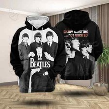 The Beatles Wasted Time Pullover Hoodie, Music Lovers Hoodie Size S-5XL, For Men