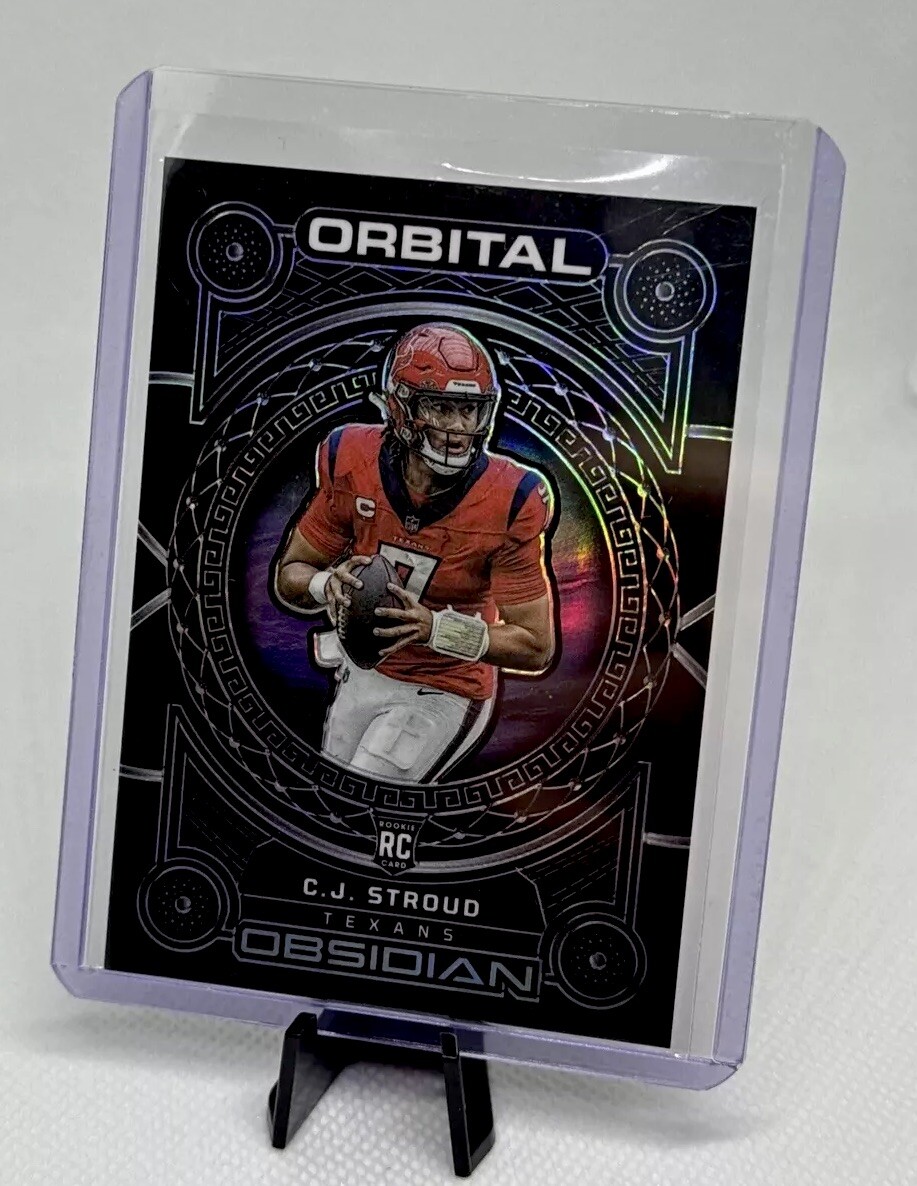 💥C.J. Stroud💥2023 Obsidian Etched 099/135 #9 Orbital Houston Texans ROY