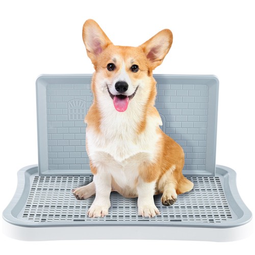 Dog Potty Training Toilet Puppy Pad Holder with Wall Column Removable Tray - Picture 6 of 16